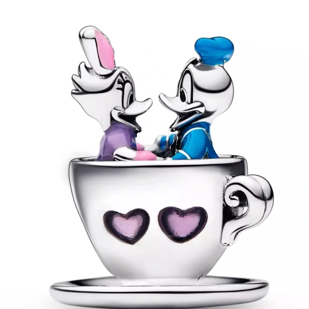 NWT PANDORA x Disney Donald and Daisy Teacup Charm